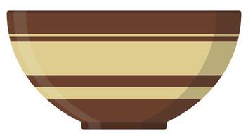 Soup bowl flat icon isolated on white background. vector