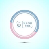 Sulfate free icon design illustration. label for product warranty, Pastel color button design vector