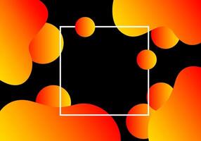 orange gradient background with circle shapes vector