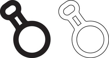 figure eight descender icon set vector