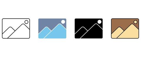image concept line icon. Simple element illustration. image concept outline symbol design. vector