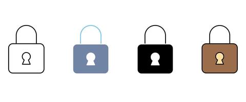 lock concept line icon. Simple element illustration. lock concept outline symbol design. vector