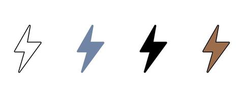 thunder concept line icon. Simple element illustration. thunder concept outline symbol design. vector