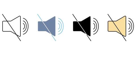 mute concept line icon.. Simple element illustration. mute concept outline symbol design. vector