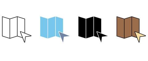 map concept line icon.. Simple element illustration. map concept outline symbol design. vector