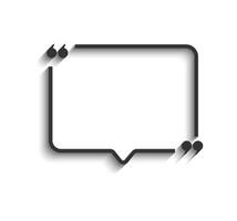 Quote Realistic Box Frame. Quote bubble frame. vector