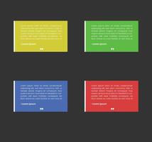 Quotes banner template set minimalist design vector