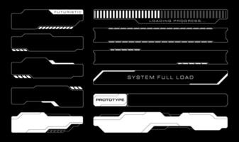 Futuristic Hud Element Illustration. Set cyberpunk tech user interface. vector