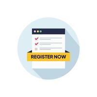 Register now icon vector