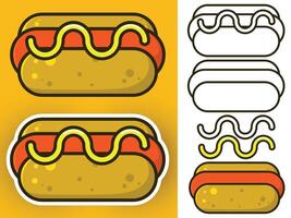 A simple hotdog design vector