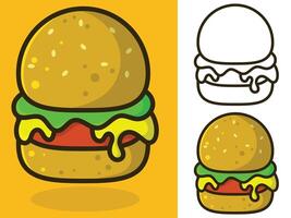 A simple burger design vector