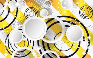 Gold background with white circle pattern vector
