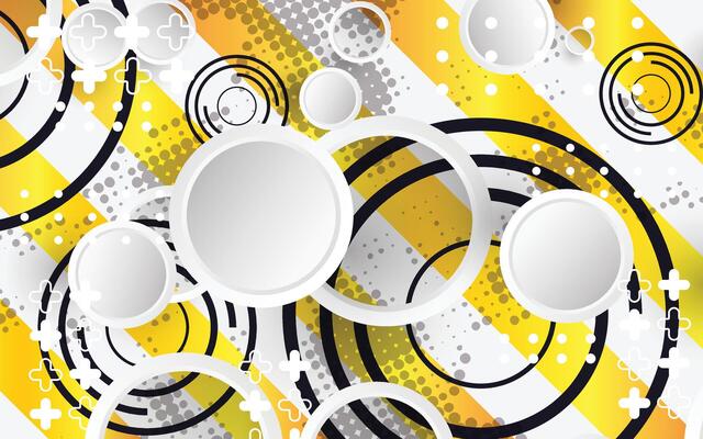 Gold background with white circle pattern