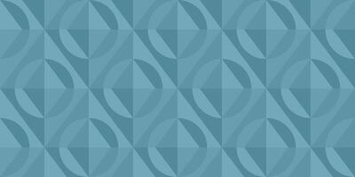 Modern geometric tessellation with interlocking circles and diamonds in various blue shades. Ideal for wallpapers, textiles, packaging, web backgrounds, or contemporary design projects. vector