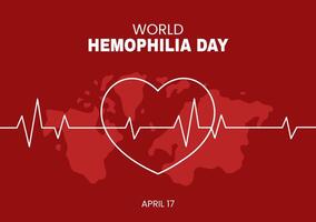 Illustration of World Hemophilia Day Social Media Design in Flat Style Background vector
