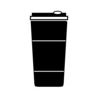 coffee cup silhouette icon design template background vector