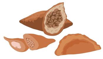 illustration of Kibbeh and Qatayef vector