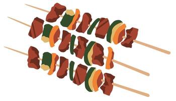 illustration of Skewers vector