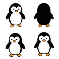 Penguin Emoji Collection with Various Adorable Expressions vector