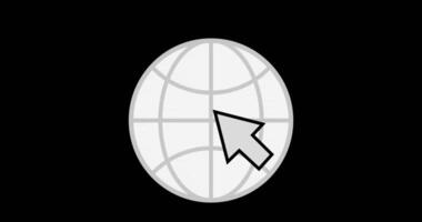 Browser online click icon concept video