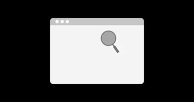 Website page online searching with magnifying glass video