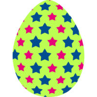 Egg with pattern green red color style png