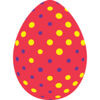 Egg with pattern halftone color style png