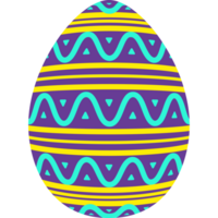 Egg with pattern colorful line style png