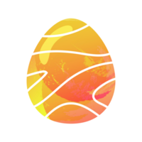 Egg hand drawn texture yellow color line wave pattern png