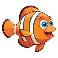 Smiling Nemo Fish with Bright Colors vector