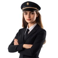 A woman in a uniform posing for a photo png