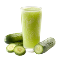 A glass of green juice with cucumbers png