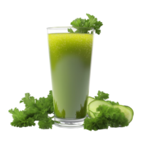 Cucumber and green juice in a glass png