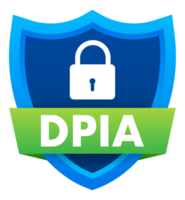 Dpia protecting data with shield and lock symbol png