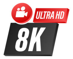 resolution icons showing different levels of high definition from 720p to 8k png