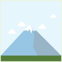 Mountains and clouds in flat style. Illustration for web design. design element graphic design with nature theme. Nature soft background vector