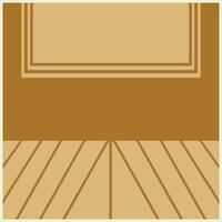 Background with wooden floor and frame. illustration in retro style. graphic design element of a room design with a soft and calm brown nuance. Illustration of a prayer room vector