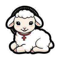 Sheep Resting by a Stream Icon vector