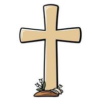 Cross with a Draped Cloth Icon vector