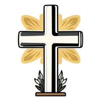 Simple Christian Cross Icon vector
