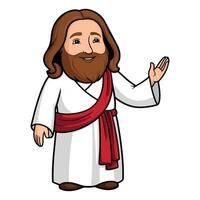 Jesus Blessing with One Hand Raised Icon vector