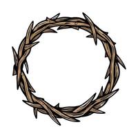Crown of Thorns in a Minimalist Style Icon vector