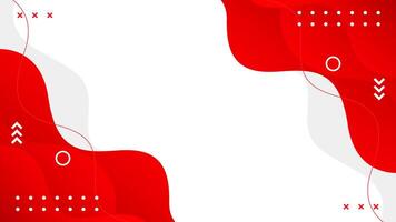 Abstract red fluid wave design on a white background vector