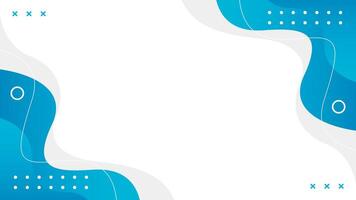 Blue and white abstract geometric background with wave shapes vector