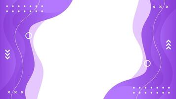 Abstract purple fluid wave background with geometric shapes vector