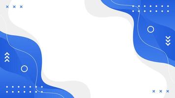 Abstract blue fluid wave shape on a white background. Modern geometric wallpaper vector