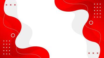 Abstract red and white fluid wave background. Modern wallpaper vector
