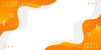 Abstract orange fluid wave shape on a white background. Modern geometric wallpaper vector