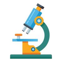 Laboratory Microscope Displayed on White vector