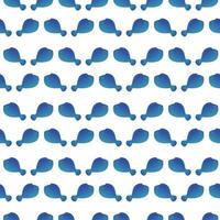 Simple blue fish. Underwater inhabitants. Inhabitants of the ocean floor. Seamless pattern. vector